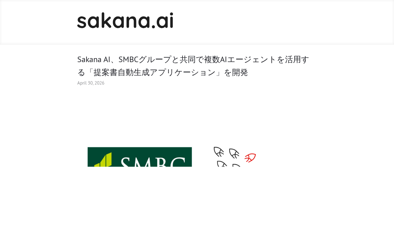 Sakana AI × Sumitomo Mitsui: Multi-AI Agent Collaboration Auto-Generates Proposals, Boosting Efficiency 100x