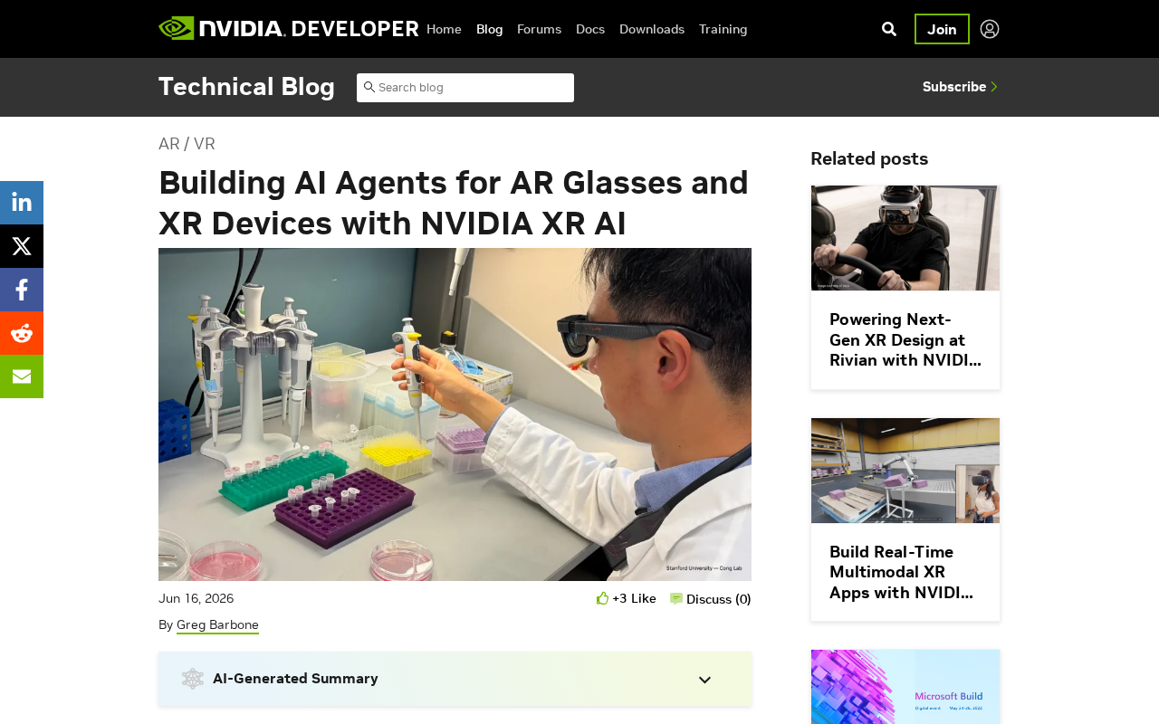 NVIDIA XR AI平台解析:AR眼镜AI Agent全栈开发方案