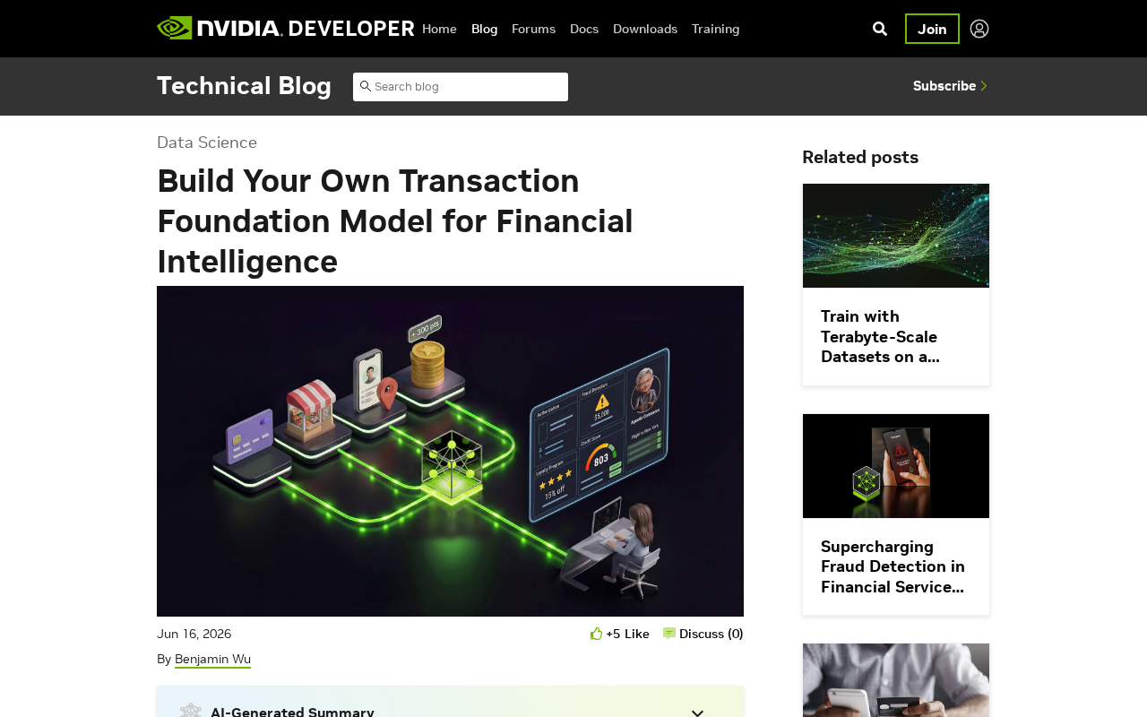 NVIDIA's Guide to Building Financial Transaction Foundation Models: From Pre-training to Downstream Applications