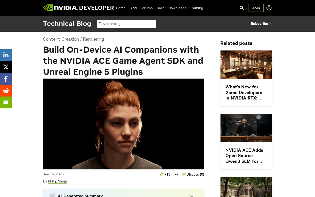 NVIDIA ACE SDK:本地端侧AI推理打造智能游戏NPC伙伴