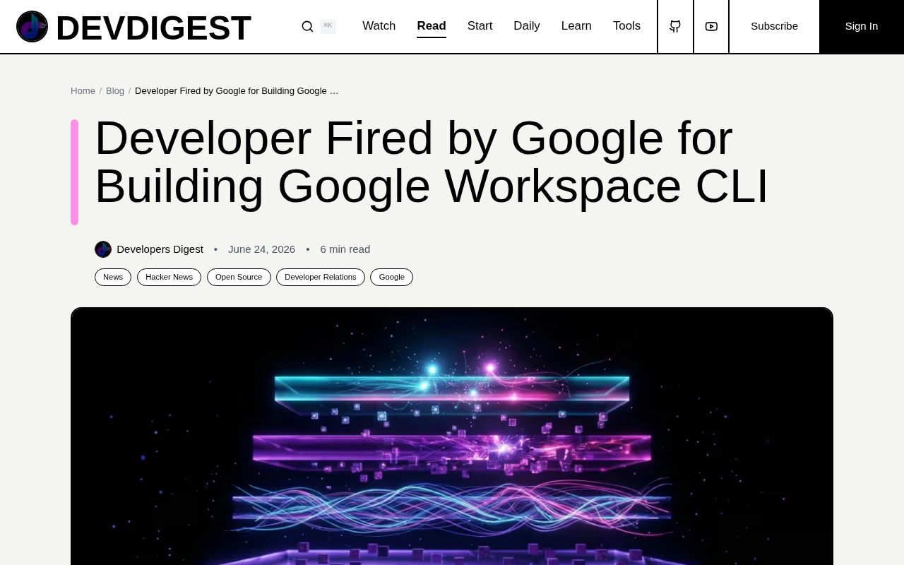 Google Employee Fired After Open-Source CLI Tool Hits #1 on Hacker News — Official Version Released Two Days Later