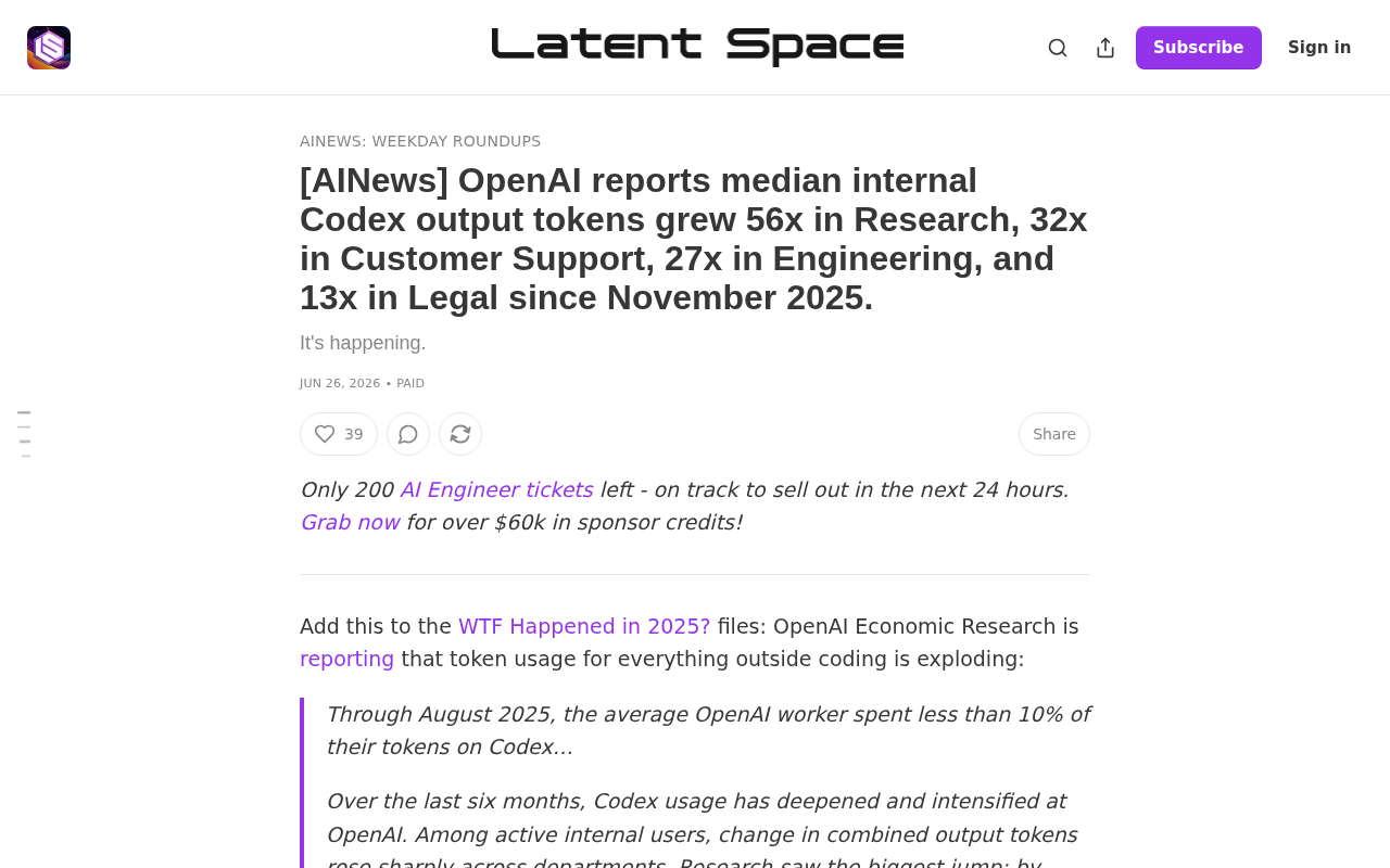 OpenAI's Internal Codex Usage Surges 56x — AI Coding Is Eating Everything