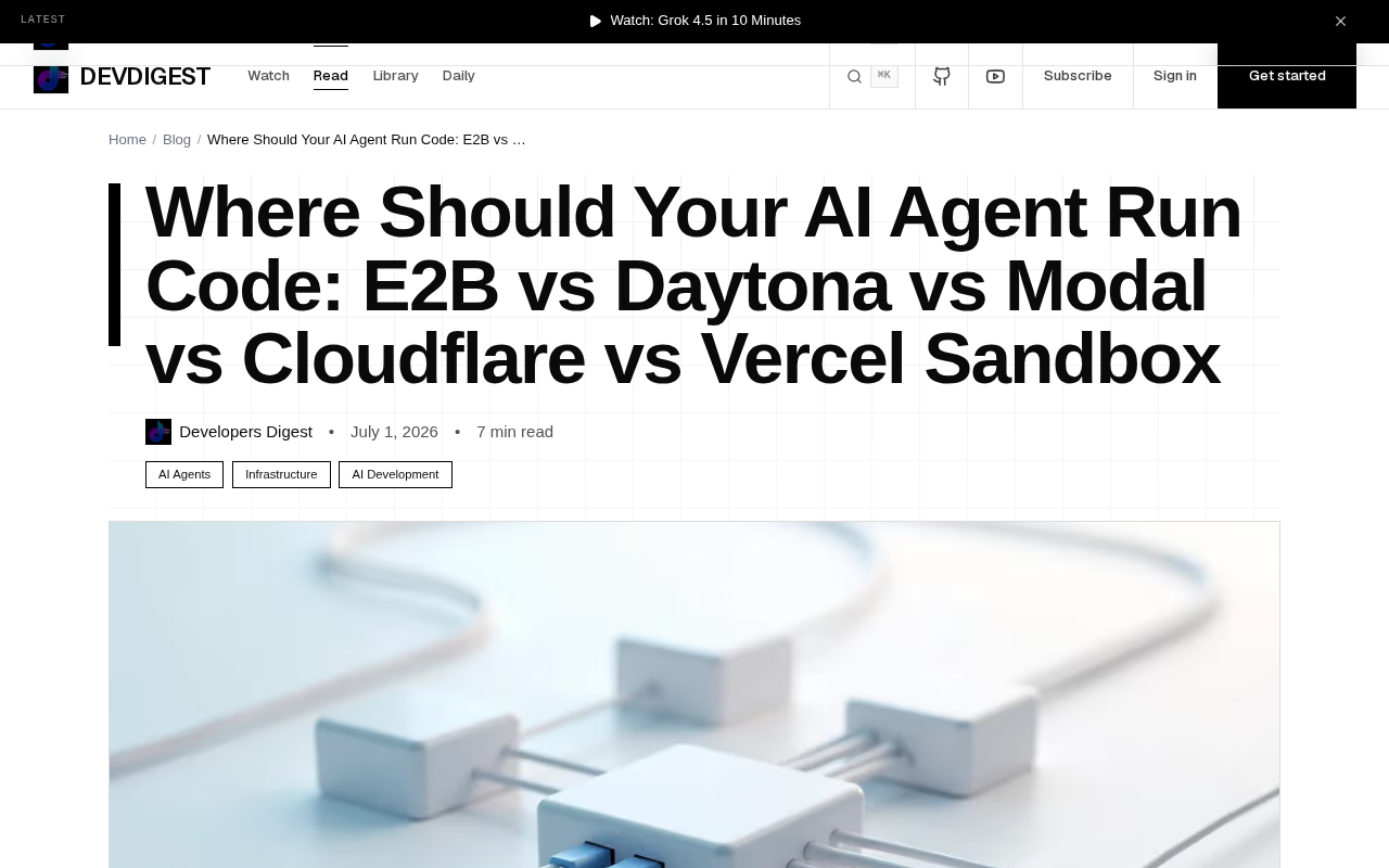 AI Agent Code Execution Sandbox Selection Guide: In-Depth Comparison of E2B and Four Other Solutions