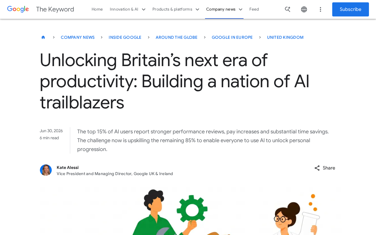 谷歌英国报告:AI如何破解生产力困局,打造全民AI先锋国家