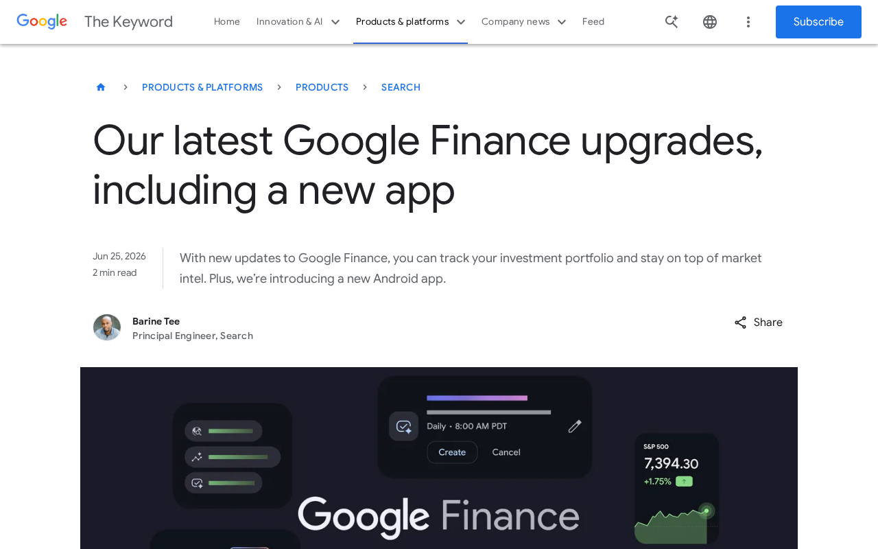 谷歌财经正式发布:AI问答+全新Android App全面升级