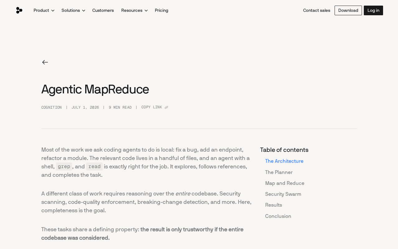 Agentic MapReduce:AI Agent 实现全代码库分布式推理的关键架构