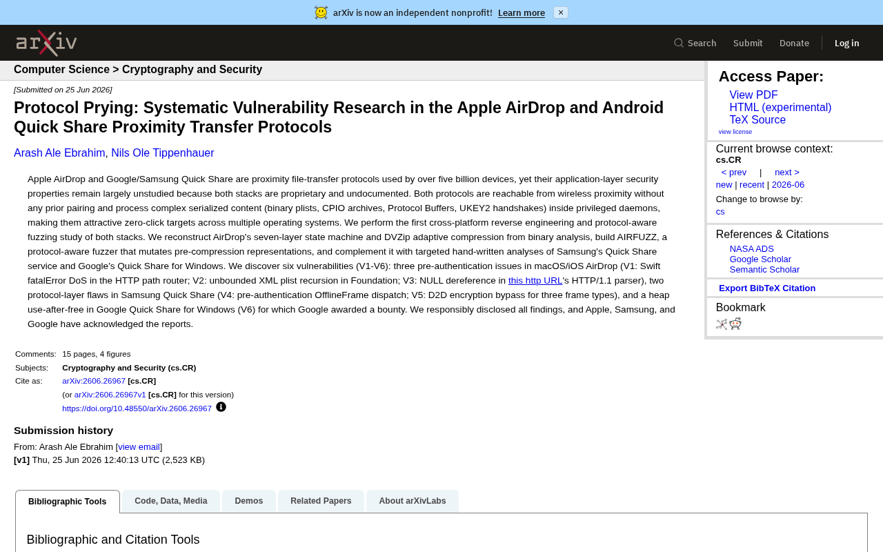 AirDrop and Quick Share Security Vulnerabilities: Hidden Risks in Wireless Transfer Protocols