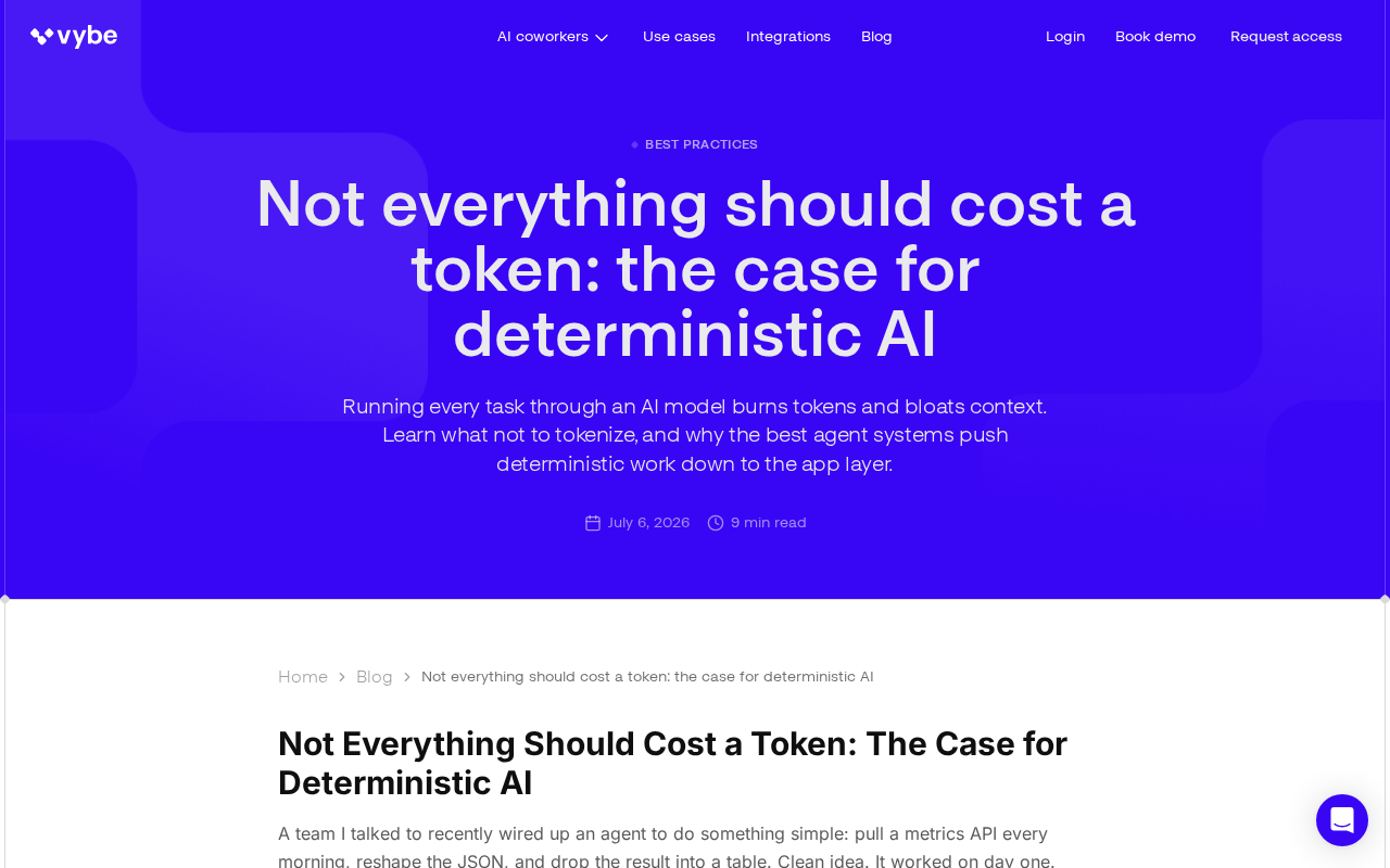 并非一切都值得消耗Token:何时用AI,何时用确定性代码