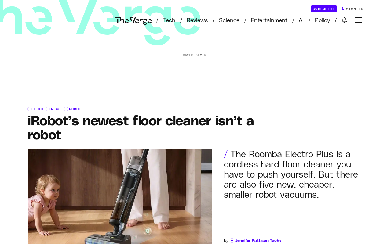 iRobot首推手动洗地机Roomba Electro Plus:品牌转型还是品类扩张?