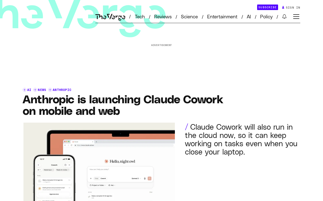 Claude Cowork登陆移动端与网页版,Max用户优先体验