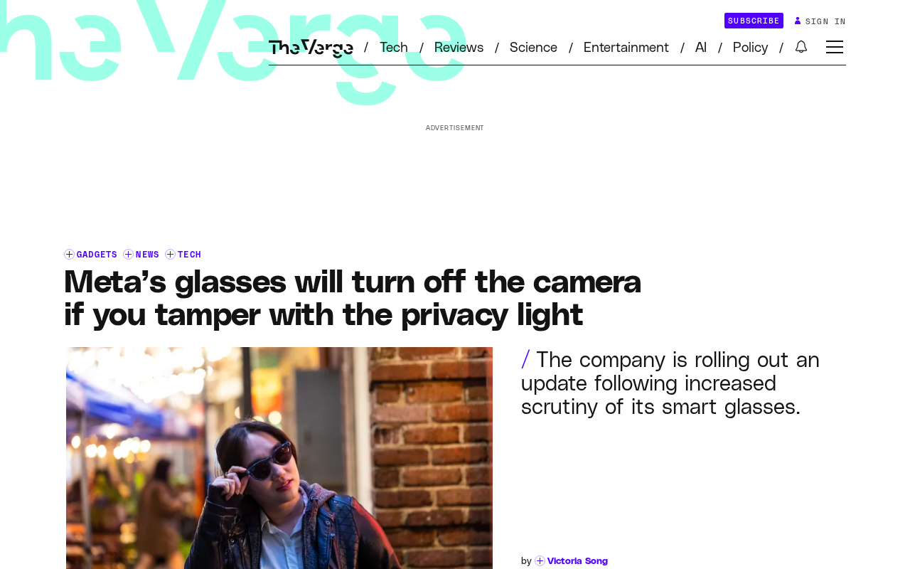 Meta Smart Glasses Update: Tampering with the Privacy LED Will Automatically Disable the Camera