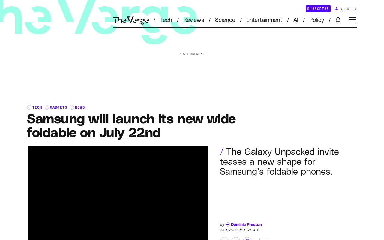 Samsung Galaxy Unpacked on July 22: A Third Foldable Form Factor Arrives