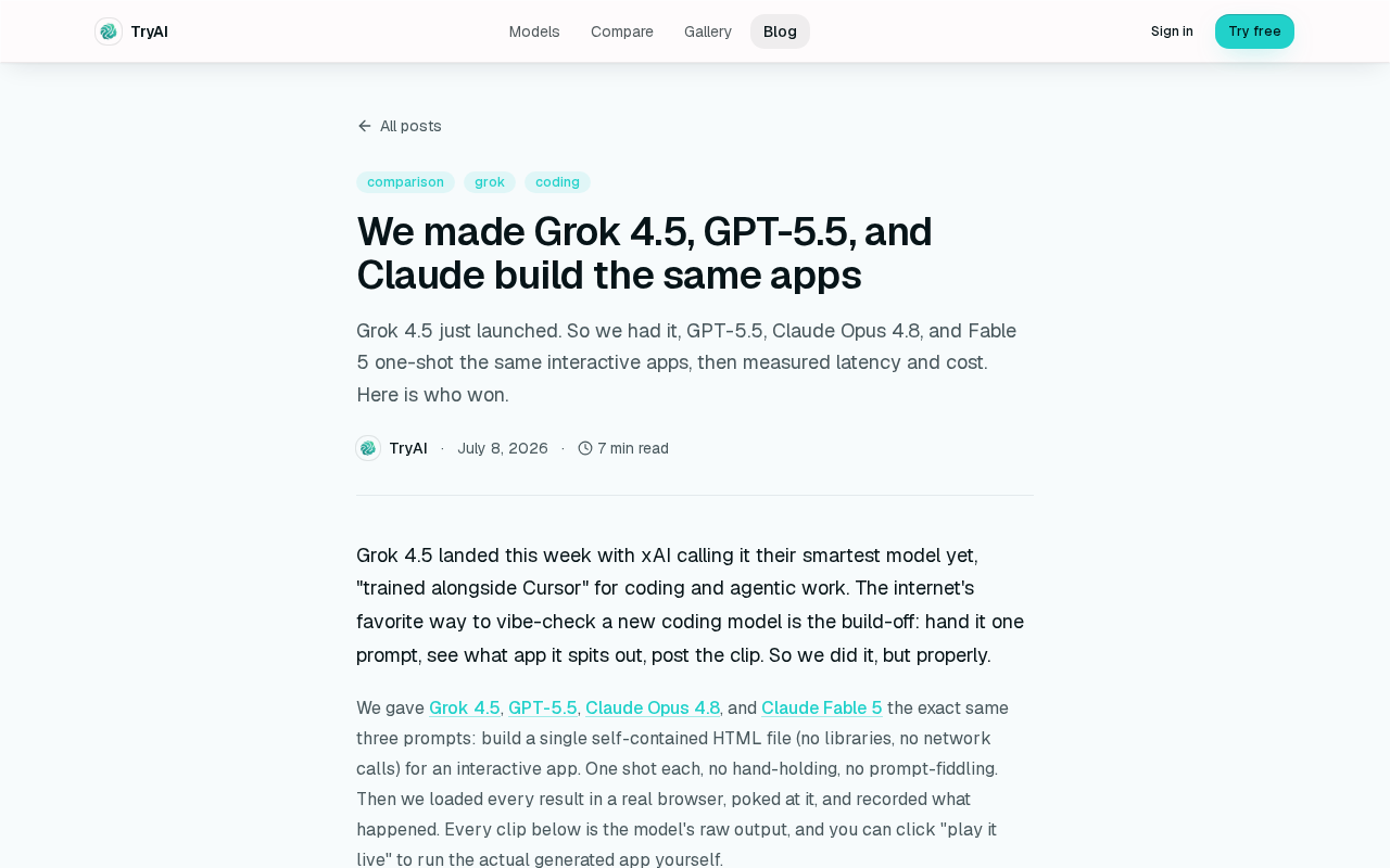 Grok vs GPT vs Claude:三大顶级AI编程实测,谁才是真正的代码高手?