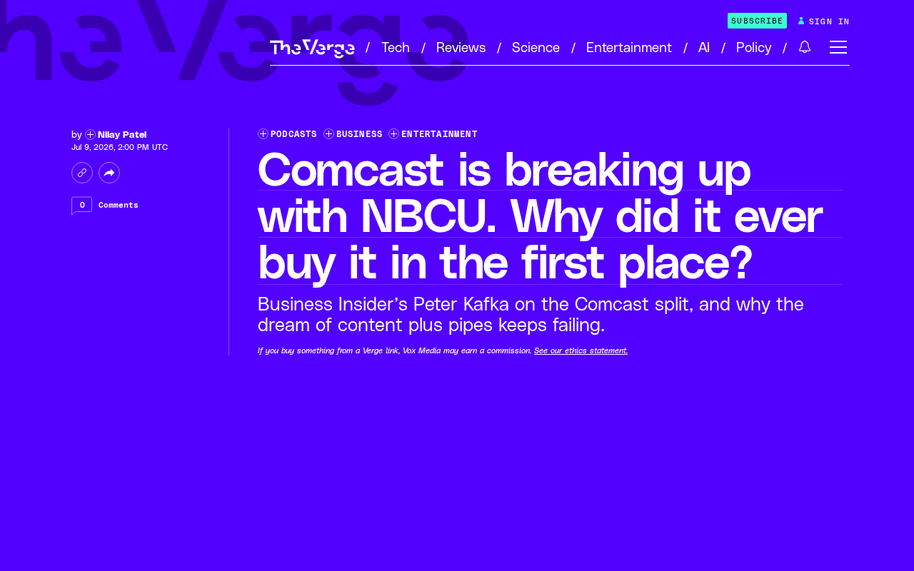 Comcast Splits Off NBCUniversal: A Media Giant's Strategic Pivot and Capital Logic