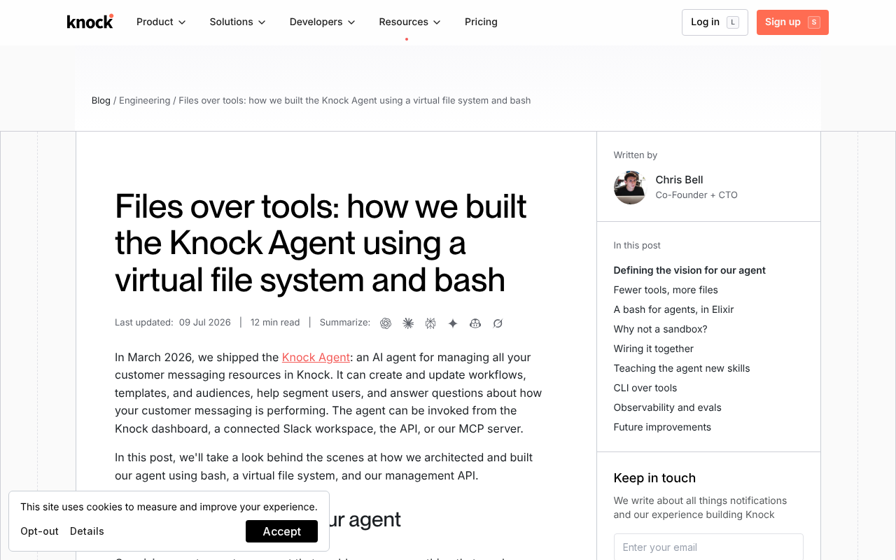 Files over Tools: Rethinking AI Agent Architecture with a Virtual Filesystem