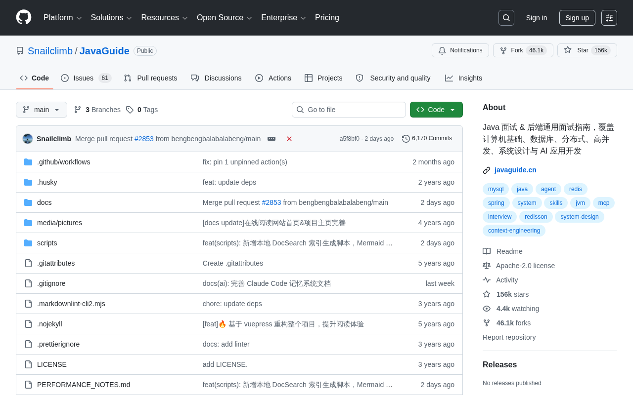 JavaGuide: Deep Dive into the 150K-Star Java Interview Guide