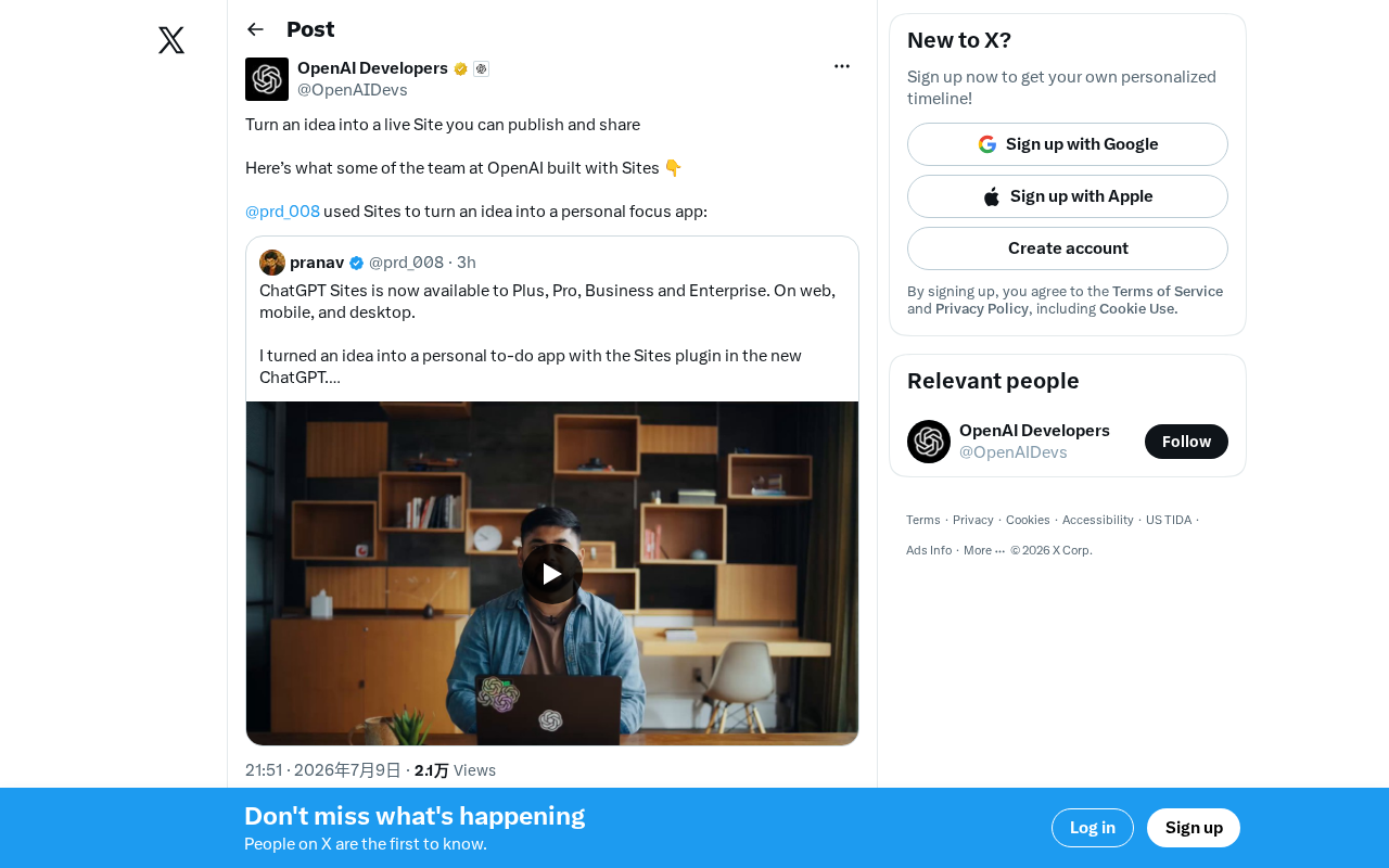 OpenAI Sites: Turn Ideas into Published Websites Instantly — No Coding Required