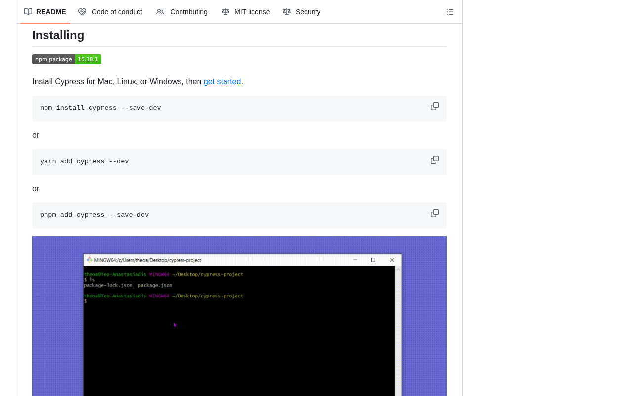 github source: cypress-io/cypress: Fast, easy and reliable testing for anything that runs in a browser.