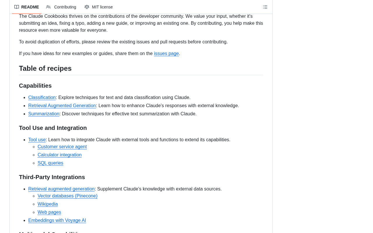 github source: anthropics/claude-cookbooks: A collection of notebooks/recipes showcasing some fun and effective way