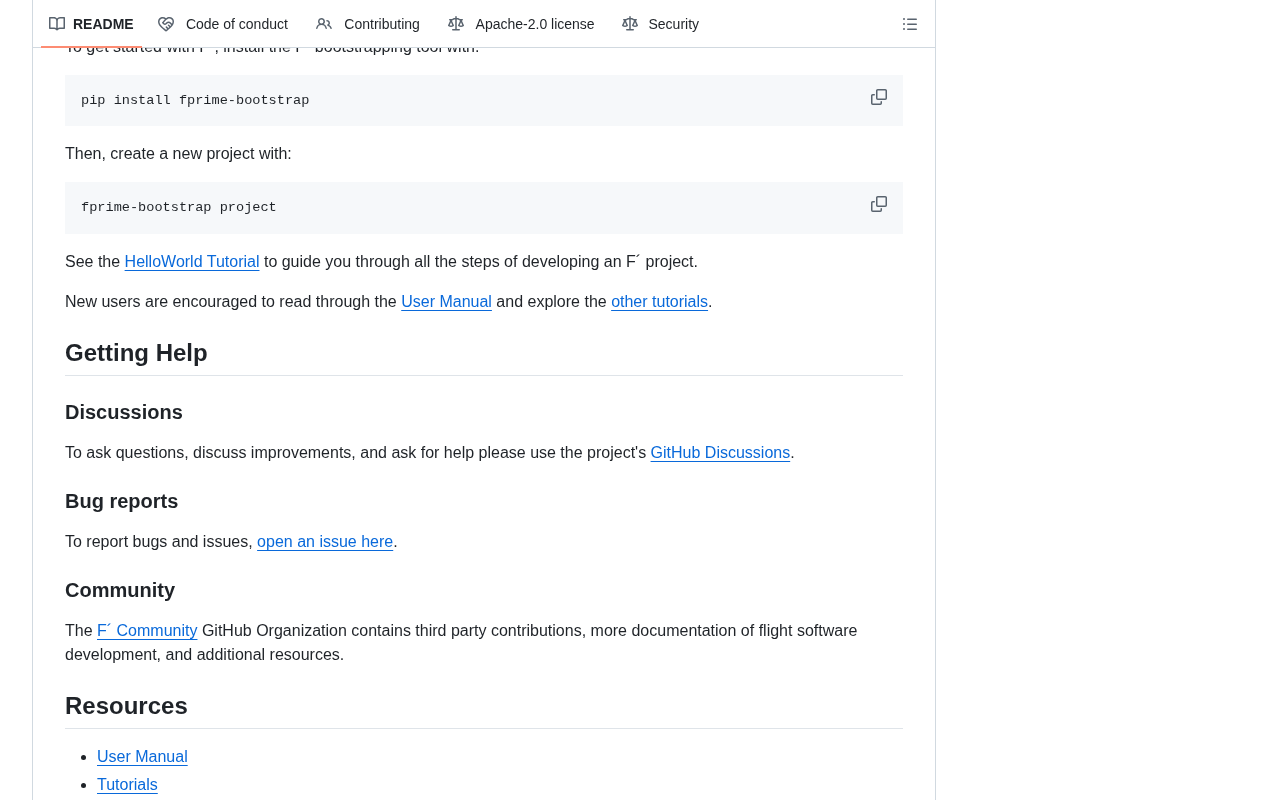 github source: nasa/fprime: F´ - A flight software and embedded systems framework
