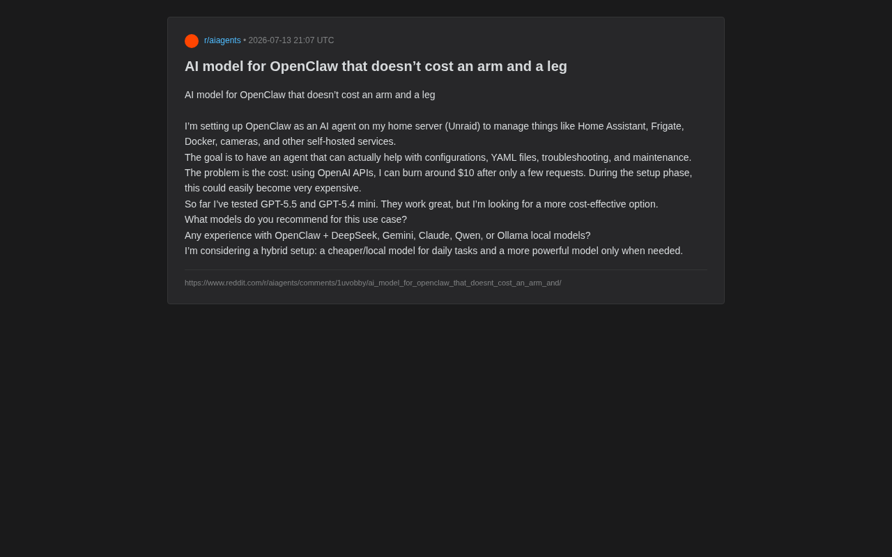 AI Agent Home Server Selection Guide: Low-Cost OpenClaw Deployment in Practice