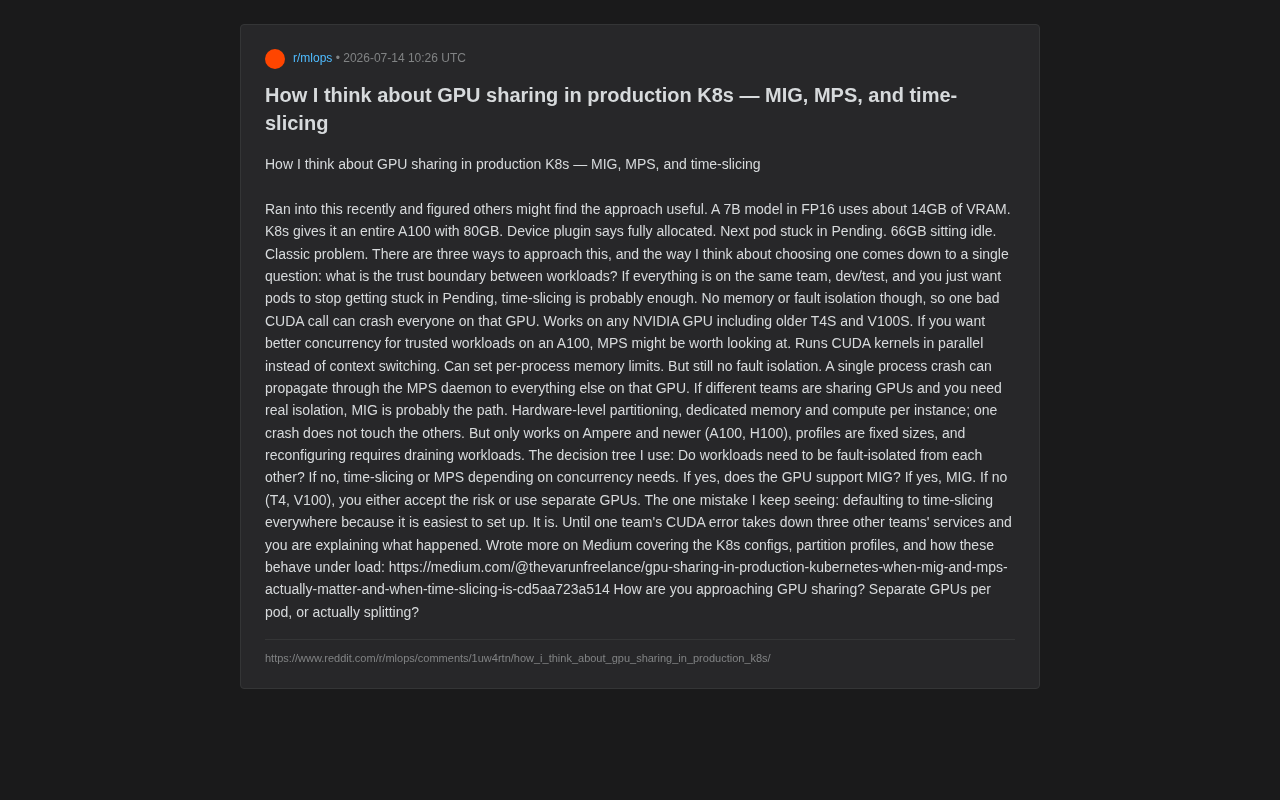 GPU Sharing in Kubernetes Production: A Deep Dive into MIG, MPS, and Time-Slicing