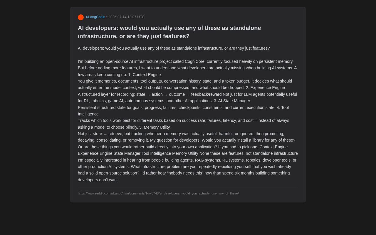 AI Infrastructure or App Feature? The Architecture Debate Sparked by CogniCore