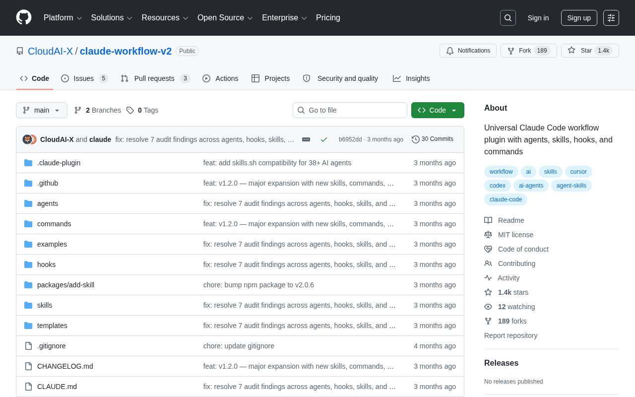 Claude Workflow V2:agents/skills/hooks/commands四大模块实战详解