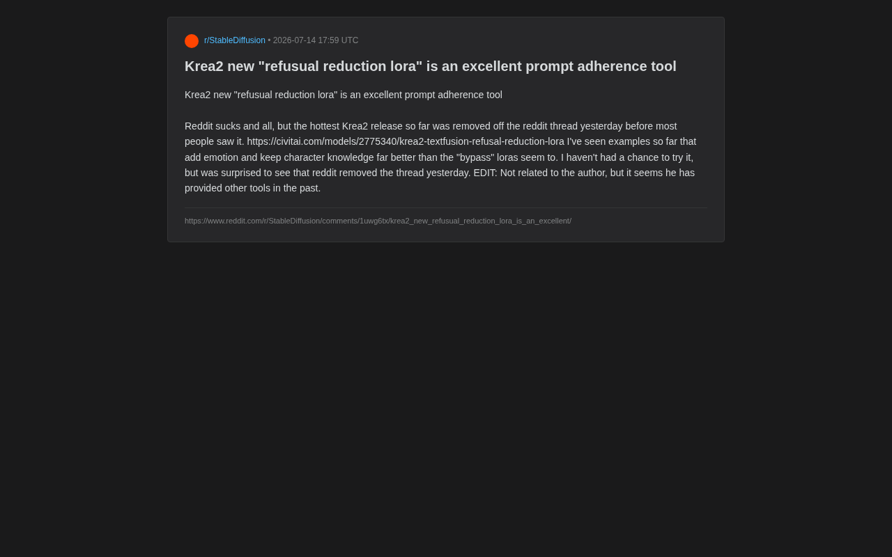 Krea2 LoRA New Tool: How to Improve AI Image Prompt Adherence