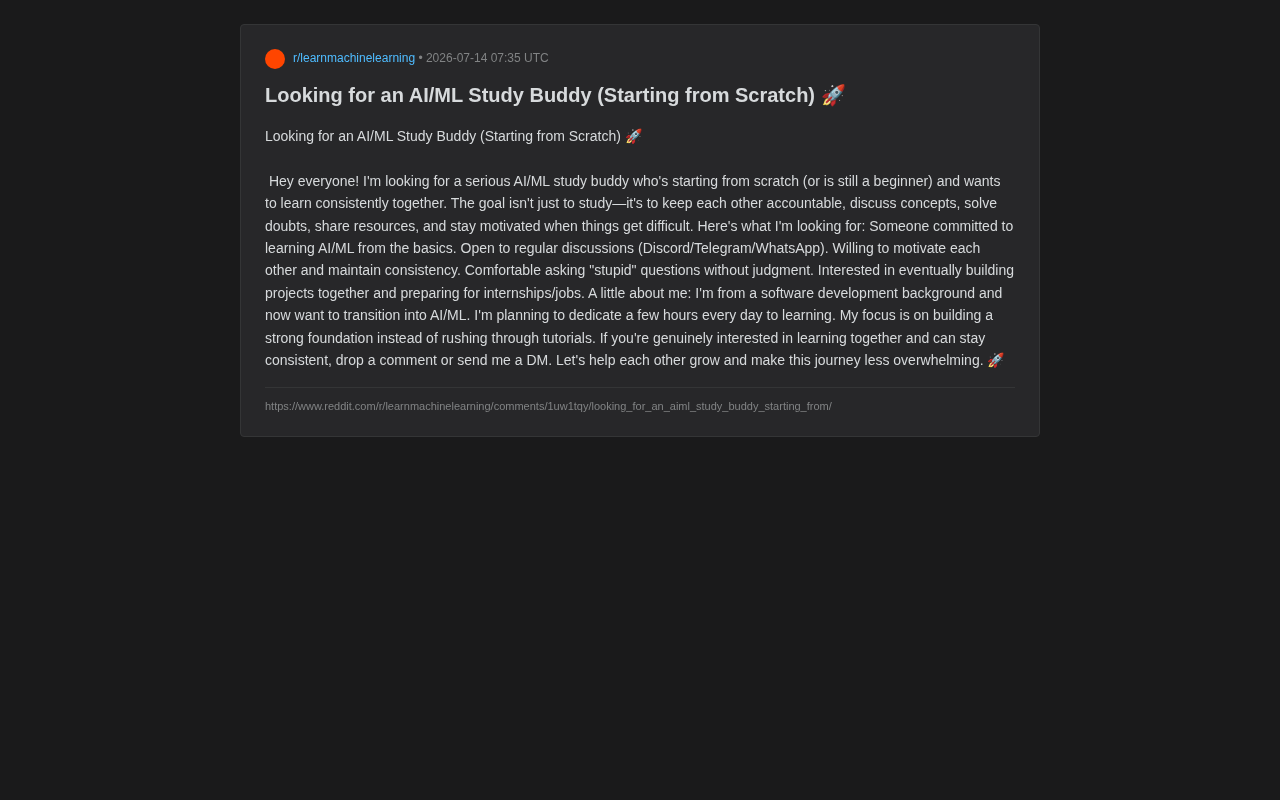 Transitioning to AI/ML: Why Finding a Study Buddy Matters More Than Picking the Right Course