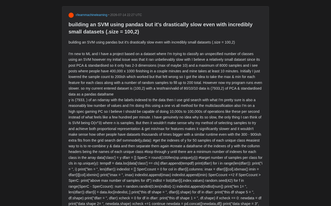 SVM Training Taking 10 Minutes? A Deep Dive into Grid Search Performance Pitfalls for Beginners