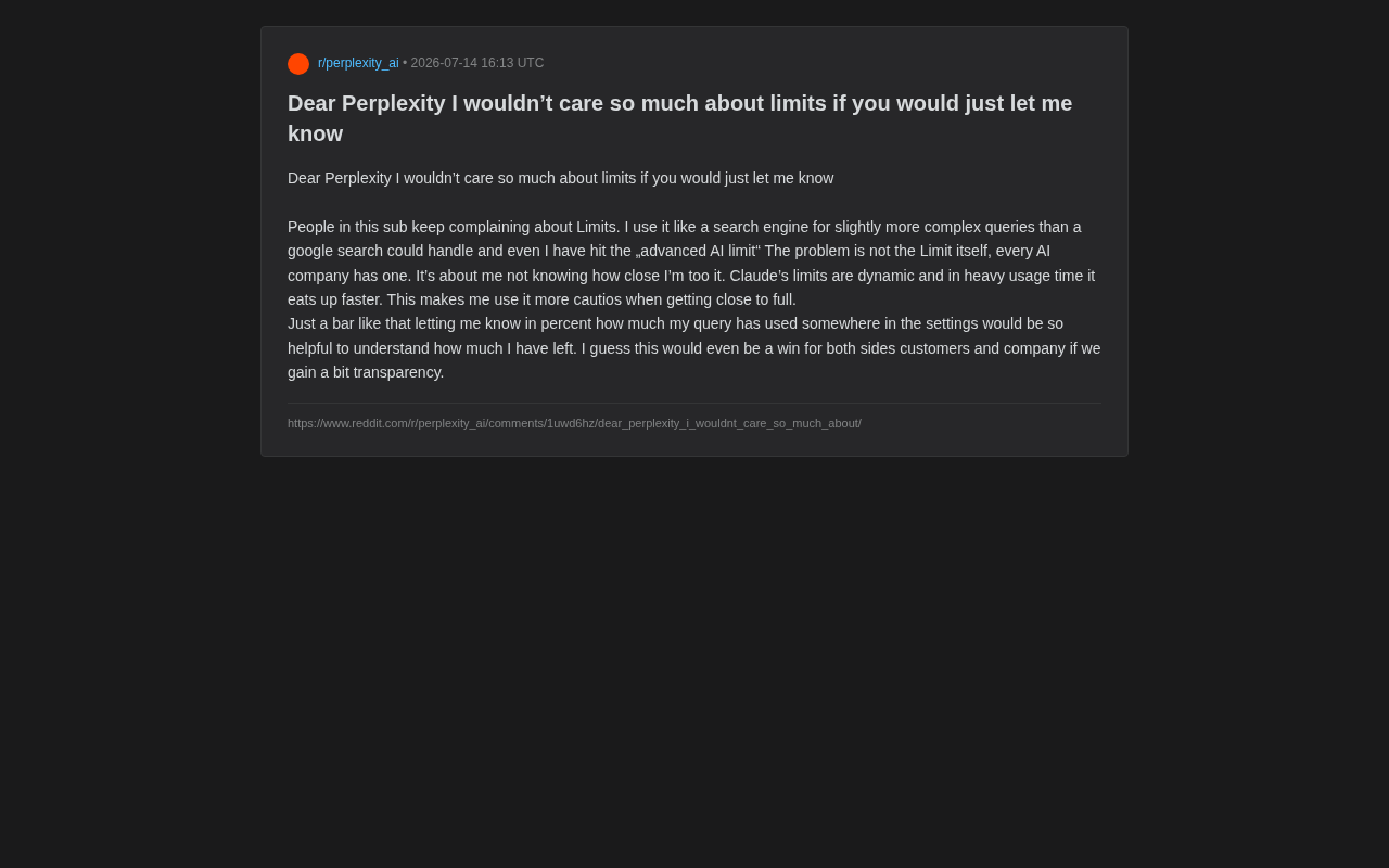 The Pain of Perplexity's Usage Limits: Users Don't Want Unlimited Access — They Want Transparency
