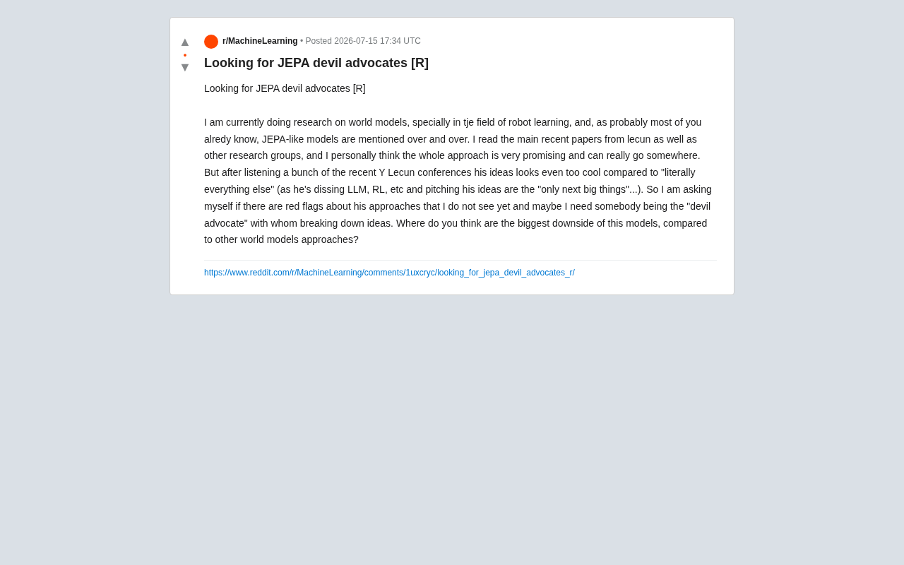 JEPA World Model Deep Dive: Promise and Controversy