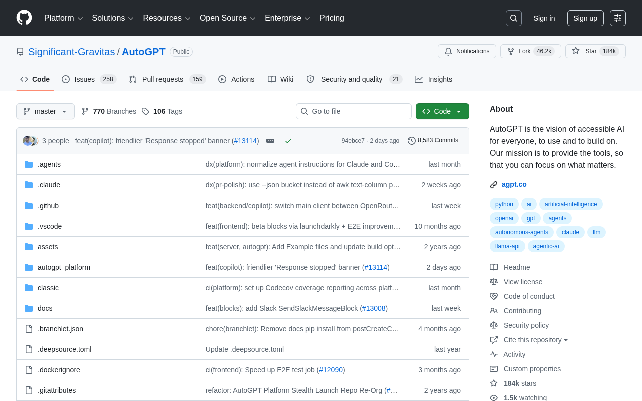 AutoGPT: A Deep Dive into the Open-Source AI Agent Platform with 180K Stars