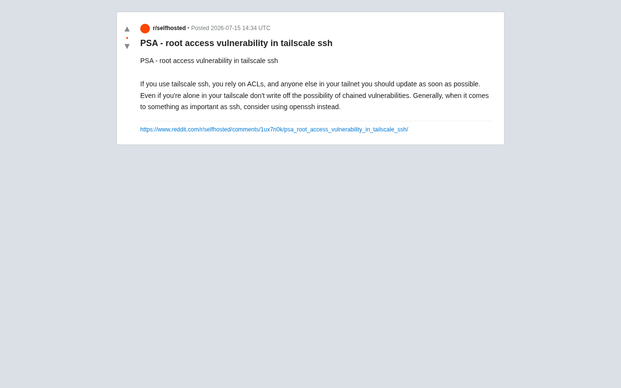 Tailscale SSH Root Privilege Escalation Vulnerability: Impact, Fixes, and Defense Guide
