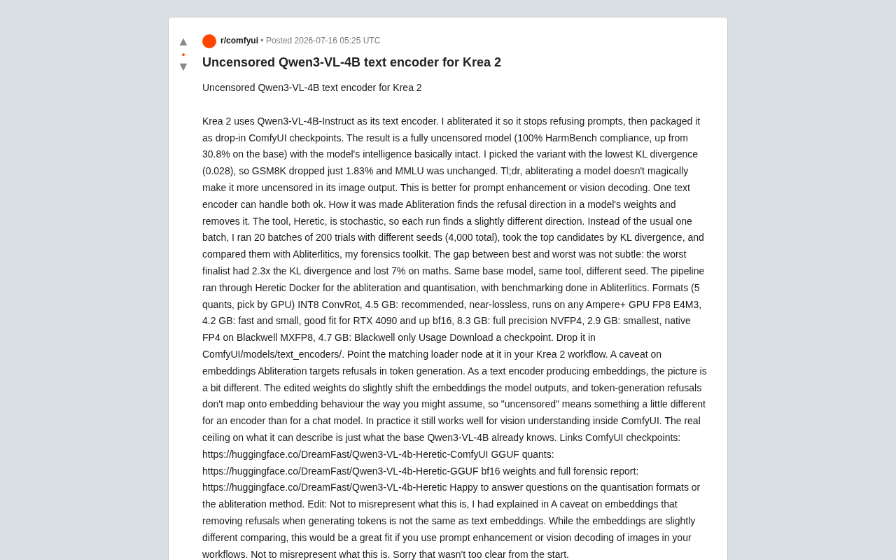 Abliteration Explained: Building a Custom Uncensored Text Encoder for Krea 2
