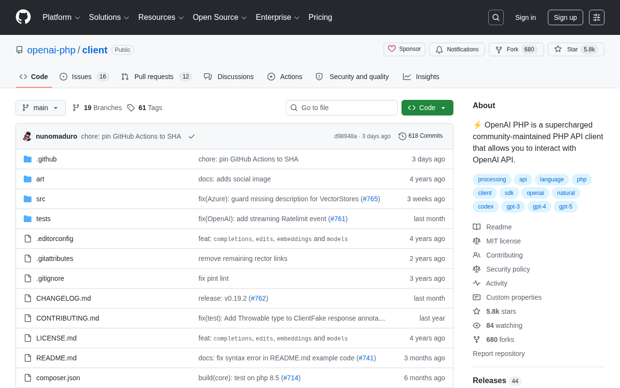OpenAI PHP Client:在PHP项目中快速接入GPT等AI能力