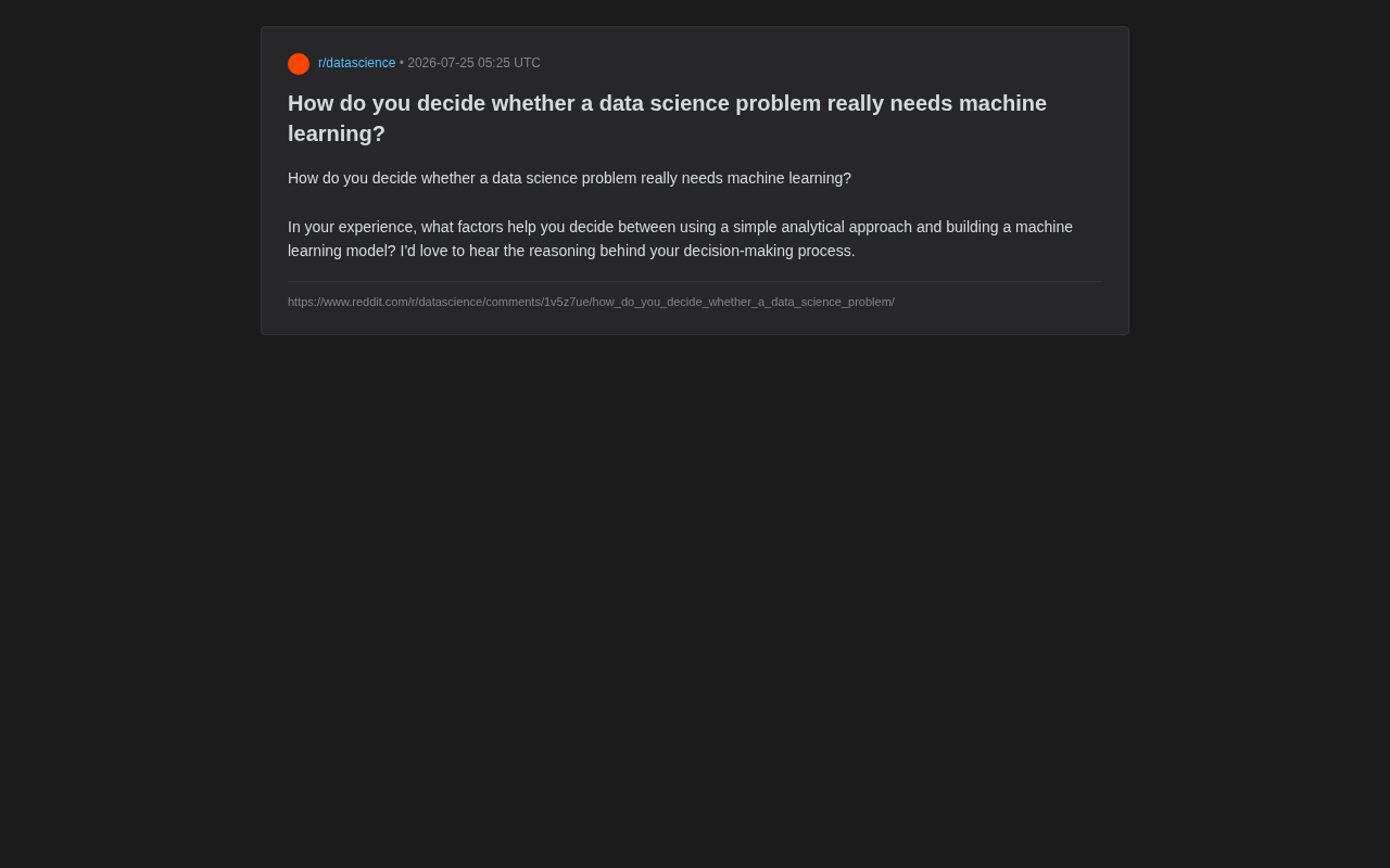何时该用机器学习?数据科学家的务实决策指南