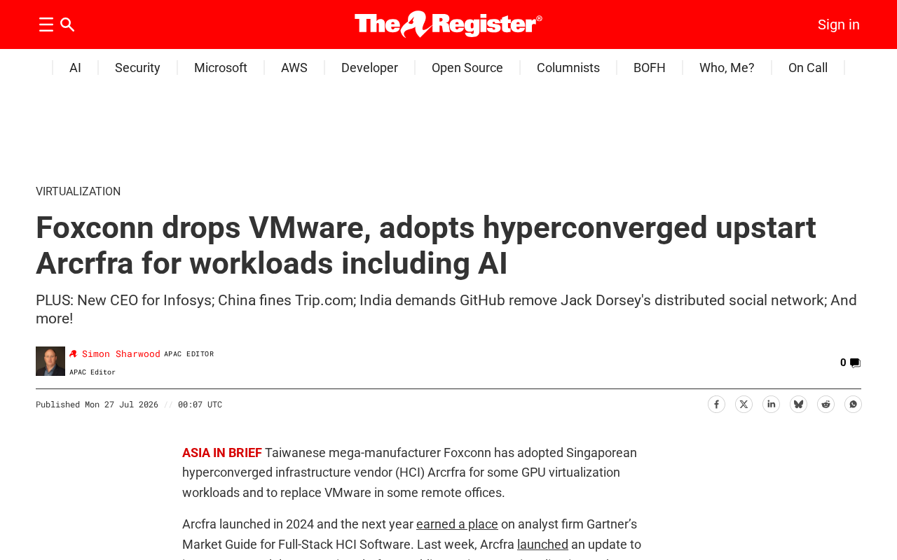 富士康弃用VMware转投ArcFra:超融合替代方案崛起