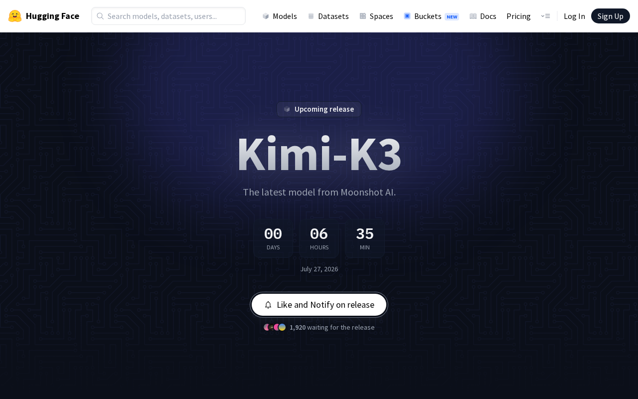 Kimi-K3登陆HuggingFace:月之暗面开源战略全解析