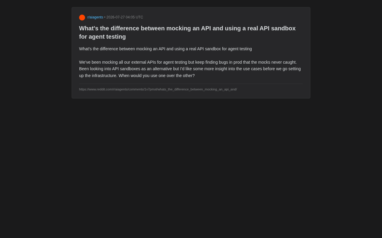 Agent测试中API Mock与沙箱环境怎么选?分层策略详解