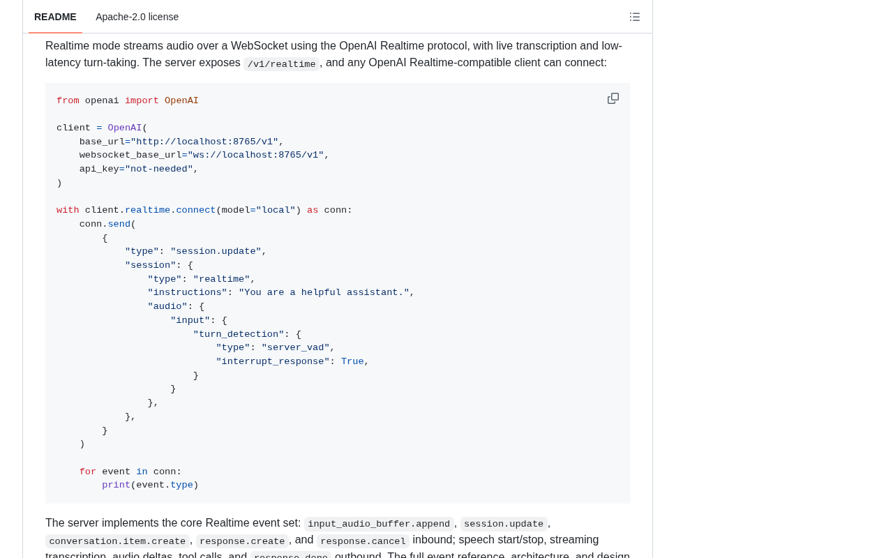 Project architecture and usage instructions