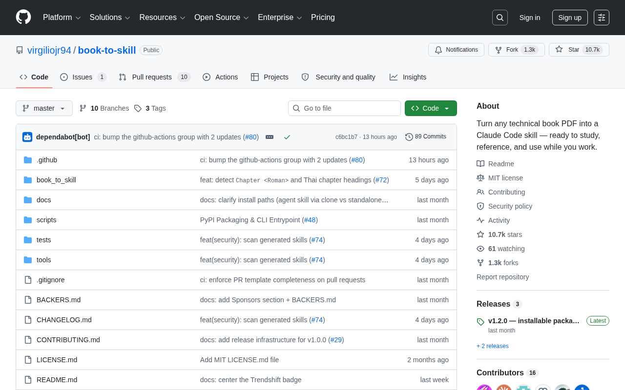 book-to-skill: An Open-Source Tool That Converts Technical Book PDFs into Claude Code Skills
