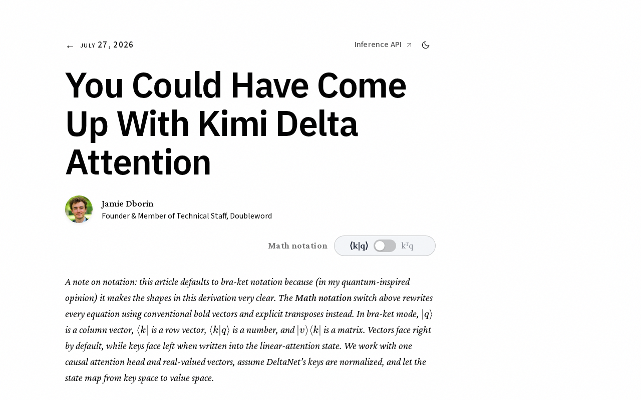 Kimi Delta Attention Explained: The Evolution from Standard Attention to Linear Attention