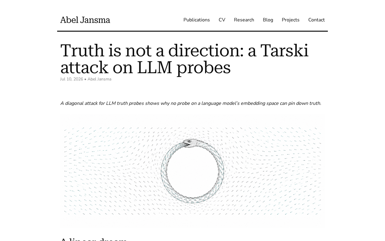 Truth Has No Direction: How the Tarski Paradox Challenges LLM Truth Probe Techniques