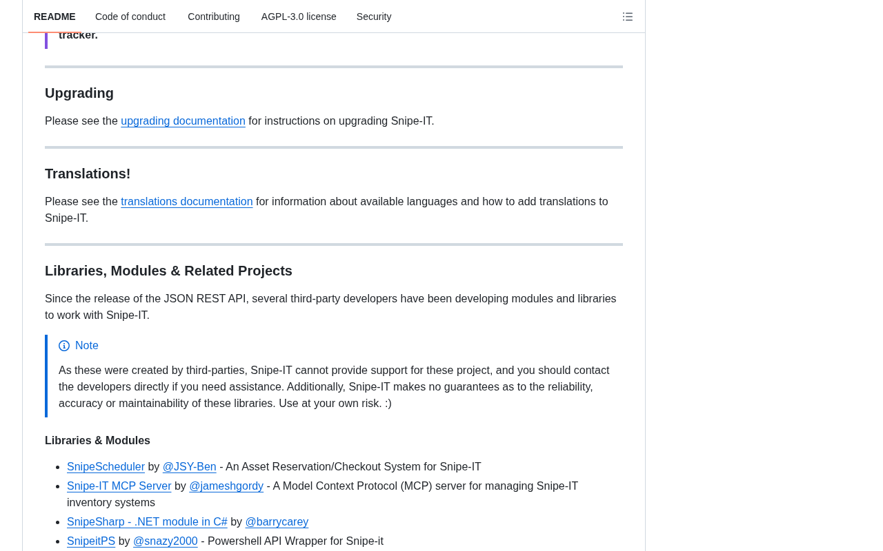 github source: grokability/snipe-it: A free open source IT asset/license management system