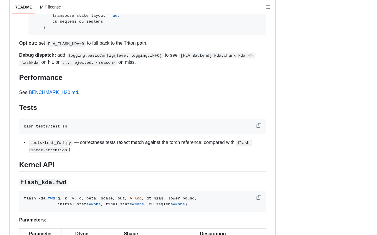 FlashKDA Project Details