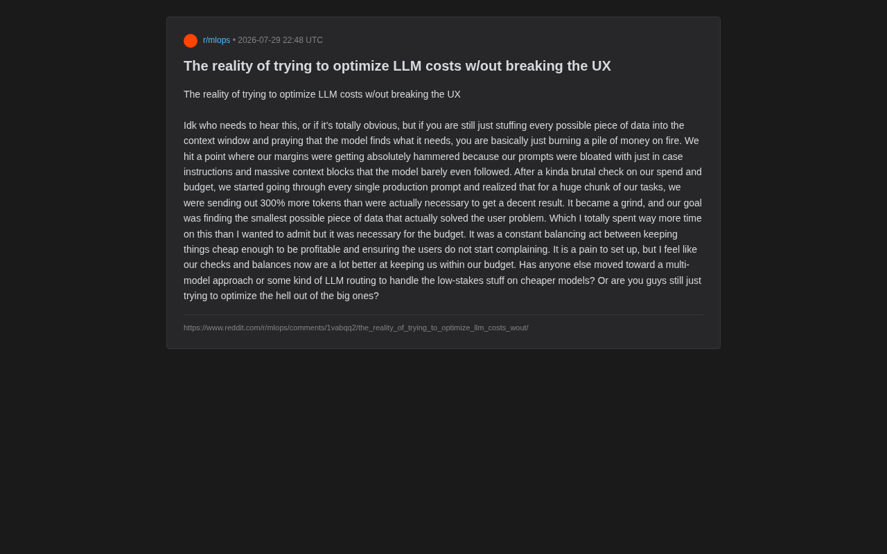 LLM成本优化实战:省钱与体验的平衡之道
