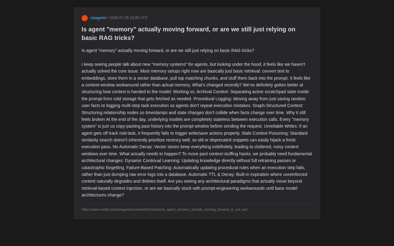 AI Agent Memory Systems: Genuine Technical Progress or RAG in Disguise?