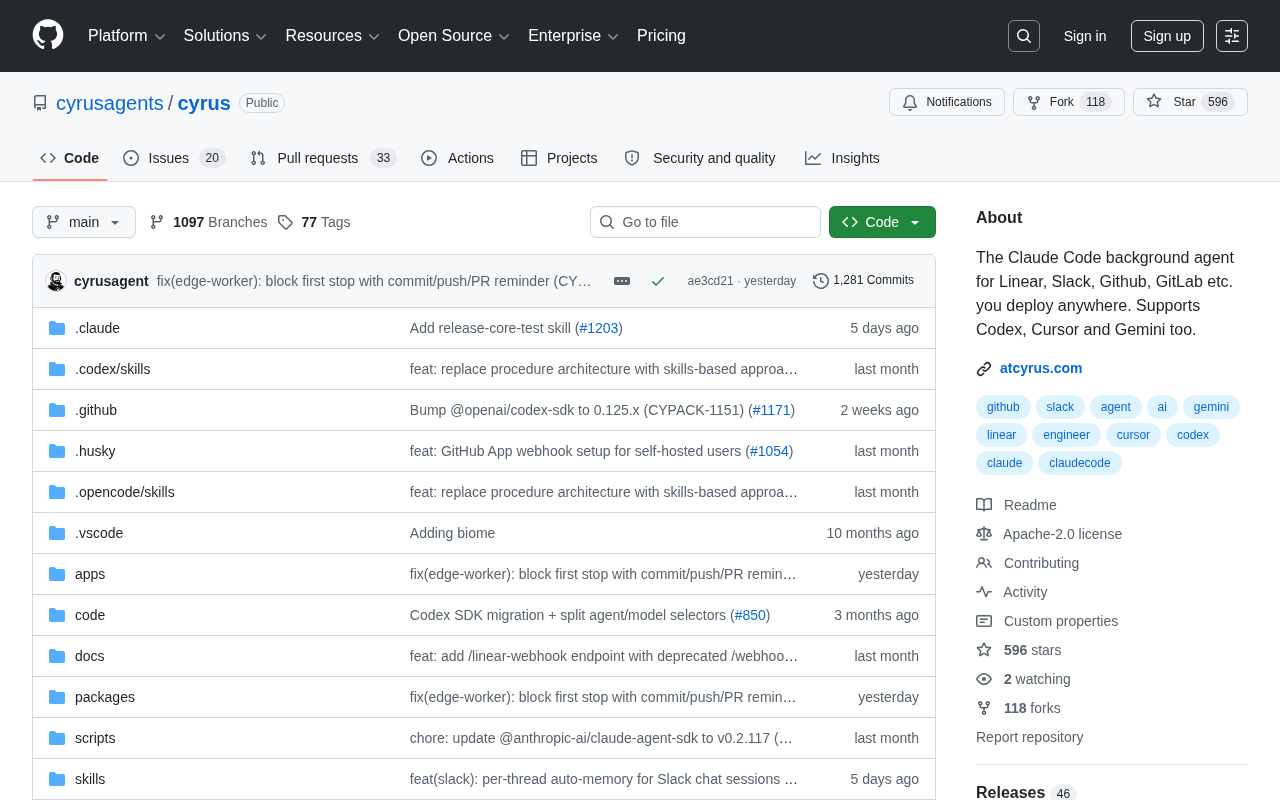 Cyrus Open Source Project: A Self-Hosted Claude Code Background Programming Agent